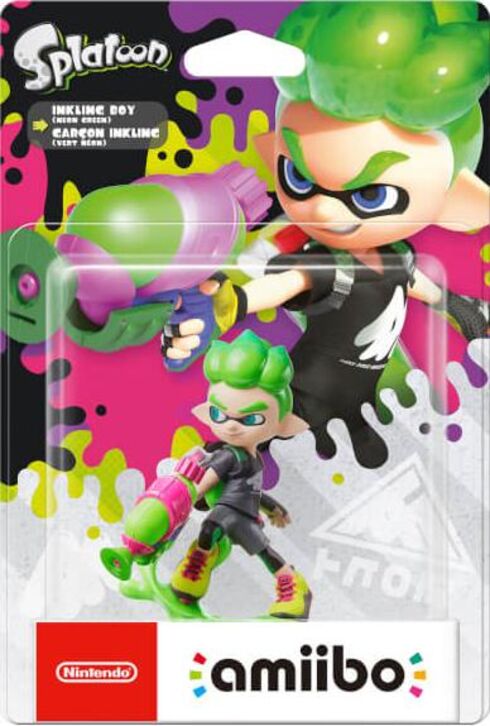 Inkling Boy (Neon Green) Amiibo - Splatoon Collection