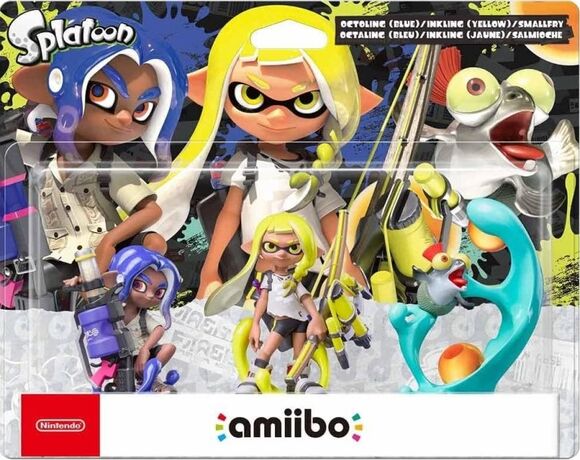 Octoling (Blue)/Inkling (Yellow)/Smallfry Amiibo 3 Pack - Splatoon Collection