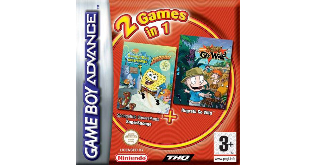 2 Games in 1: Rugrats: Go Wild & SpongeBob SquarePants: SuperSponge ...