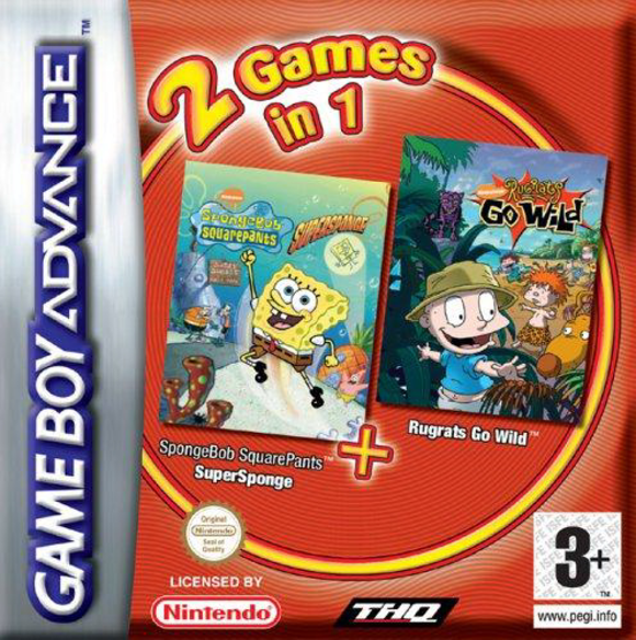 2 Games in 1: Rugrats: Go Wild & SpongeBob SquarePants: SuperSponge