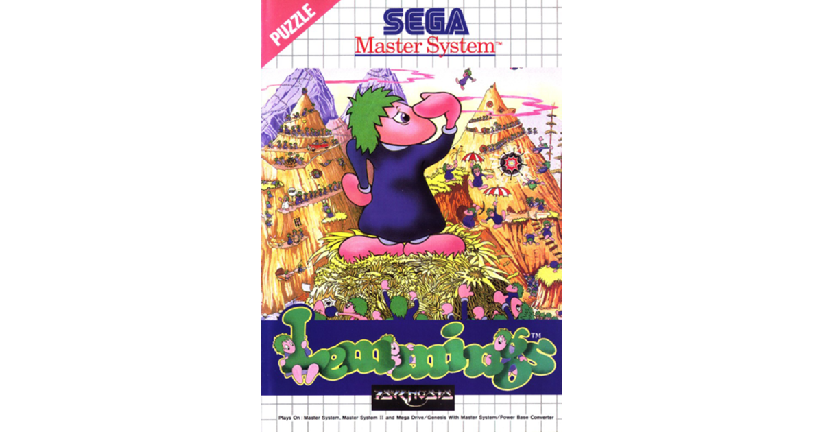 Lemmings Sur Sega Master System / Megadrive – PAL, Complet, Très Bon état