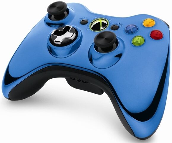 Official Xbox 360 Wireless Controller - Chrome Blue