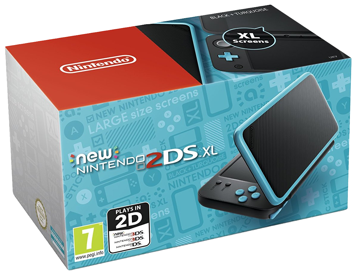 New Nintendo 2DS XL Console New XL Edition Black Turquoise