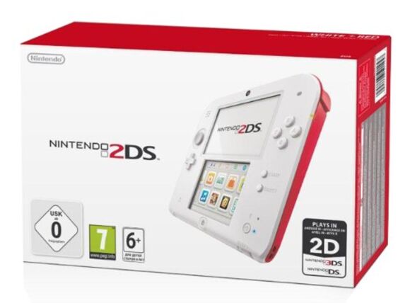 Nintendo 2DS Console [White/Red]
