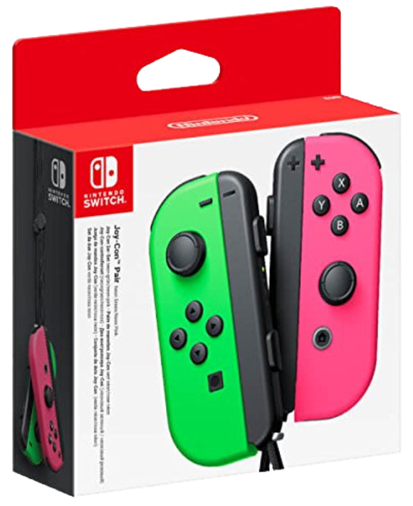Official Joy Con Pair - Neon Pink & Green