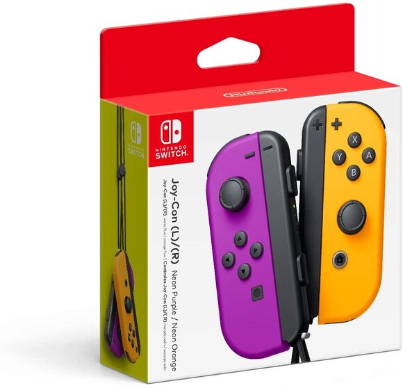 Official Joy Con Pair - Neon Purple & Neon Orange