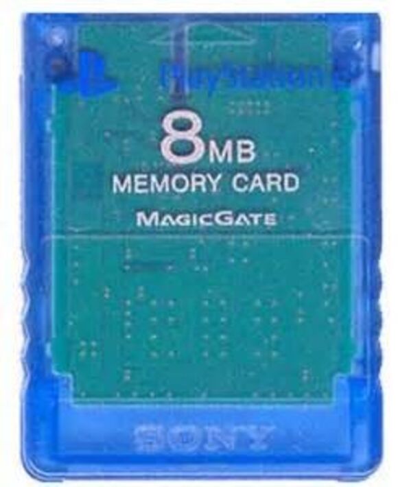 Official PS2 Memory Card - Island Blue [Transparent]