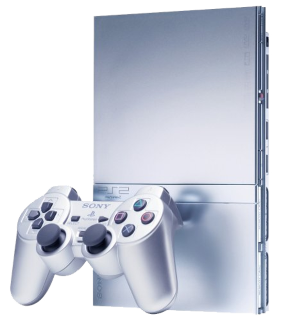 Sony PlayStation 2 Slim Console & Official Controller [Silver]