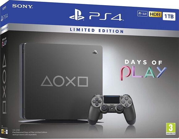 Sony PlayStation 4 Slim Console & Official Controller [Days Of Play - Grey]