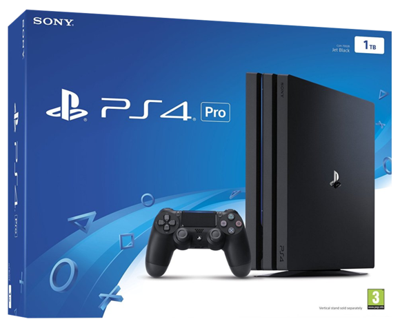 Sony PlayStation 4 Pro Console & Official Controller [Black]