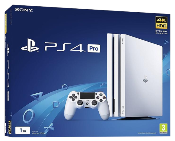 Sony PlayStation 4 Pro Console & Official Controller [White]