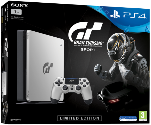 Sony PlayStation 4 Slim Console & Official Controller [Gran Turismo Sport Edition]