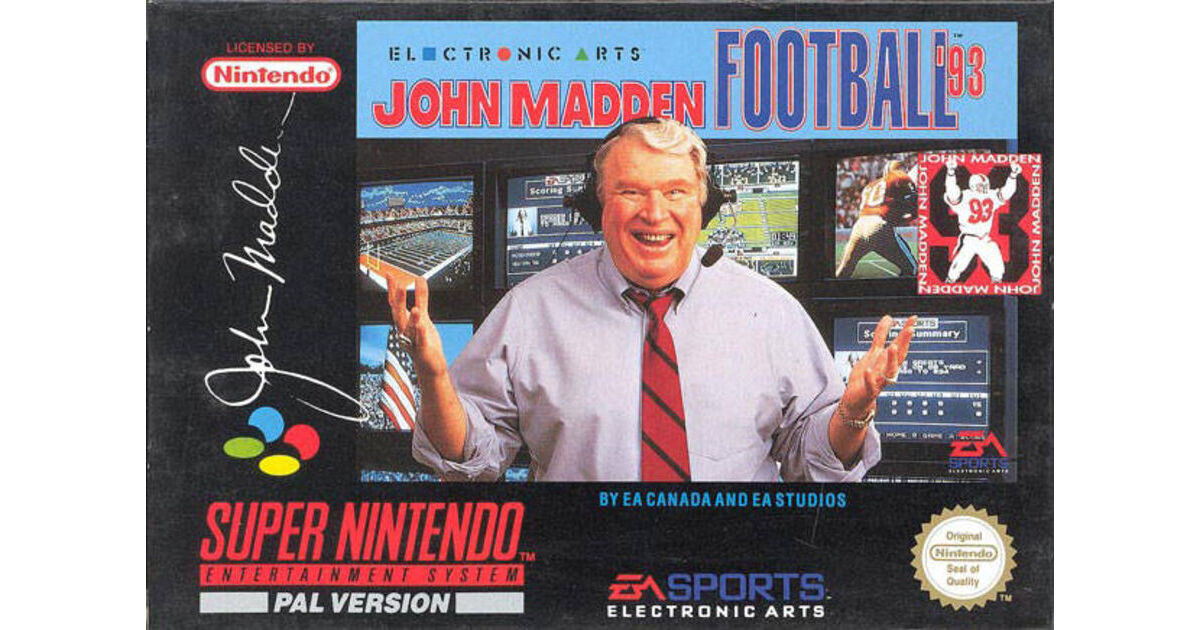 Manual - John Madden Football 93 - Snes Super Nintendo-SNES_