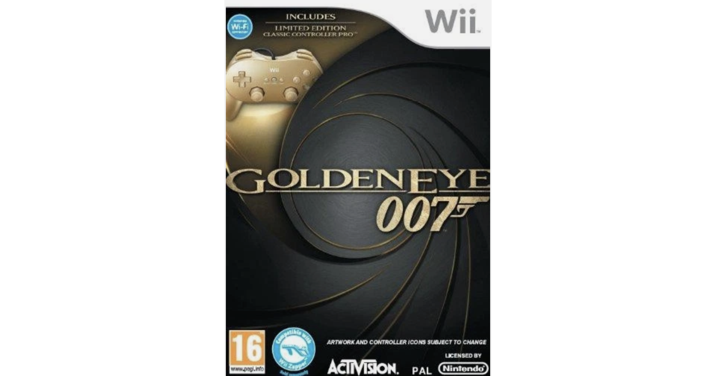 GoldenEye 007 [Includes Boxed Gold Classic Controller Pro] (Wii)