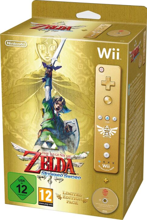 Official Motion Plus Wii Remote - Gold [Zelda Skyward Sword]