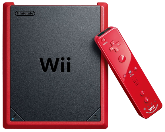 Nintendo Wii Mini Console & Official Controller [Red]