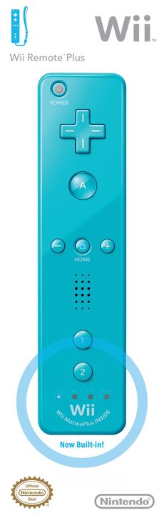 Official Motion Plus Wii Remote - Blue