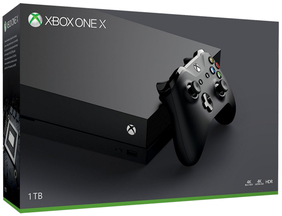 Microsoft Xbox One X Console & Official Controller [Black]