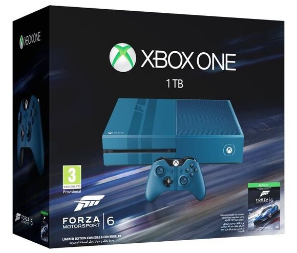 Microsoft Xbox One Console & Official Controller [Blue - Forza 6 Edition]