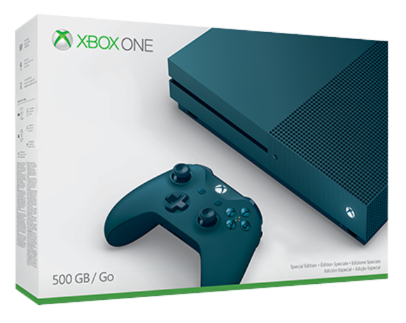 Microsoft Xbox One S Console & Official Controller [Deep Blue]