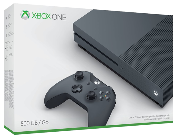 Microsoft Xbox One S Console & Official Controller [Storm Grey]